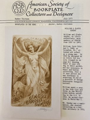 Bookplates in the News, Portfolio of Original Newsletters with Tipped in Plates